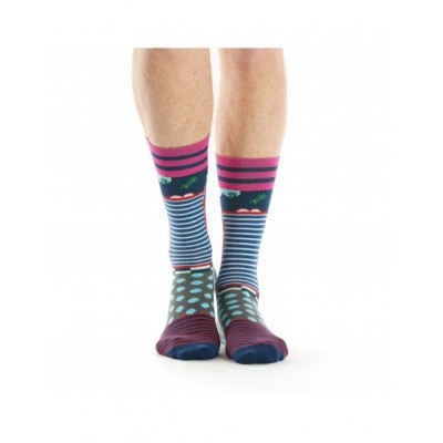 Mi-chaussette homme vintage, fabriquée en France marque Dub & Drino