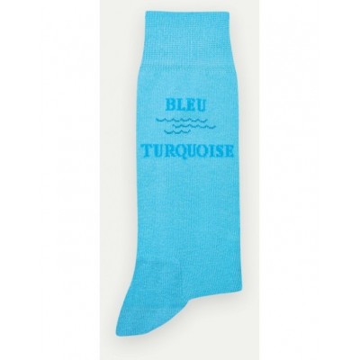 chaussette bleu turquoise Marque Pom De Pin