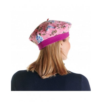 béret réversible laine cachemire rose marque Fil De Joie