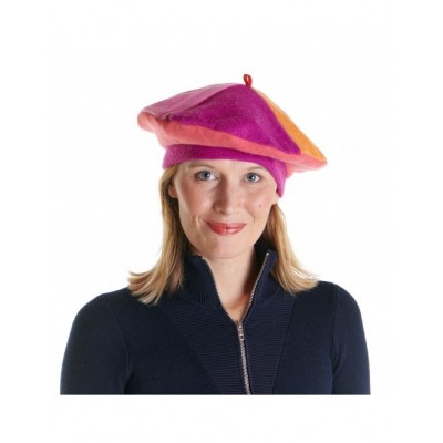 béret réversible laine cachemire rose marque Fil De Joie