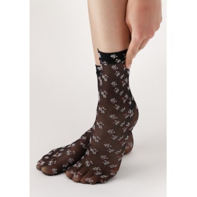 Chaussettes blossom colorées noir marque Oroblu