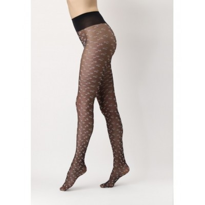 Collants blossom colorés noir marque Oroblu