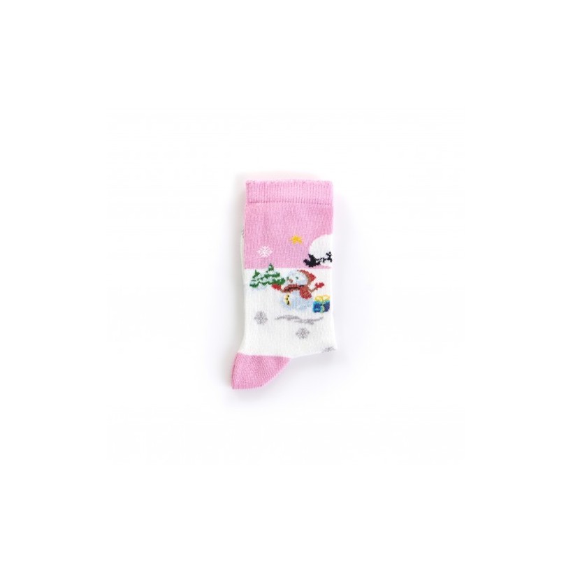 chaussette fille bonhomme de neige marque In Extenso