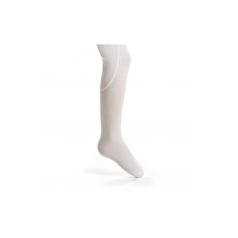 Collant enfant uni coton majoritaire couleur écru Collant enfant uni coton majoritaire couleur écru