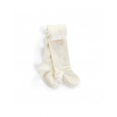 Collant enfant uni coton majoritaire couleur écru