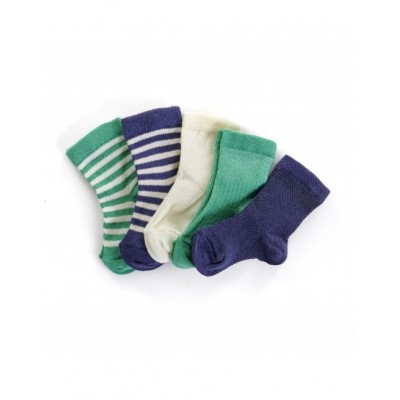 Lot de 5 paires de chaussettes coton unies - Chaussettes Enfant