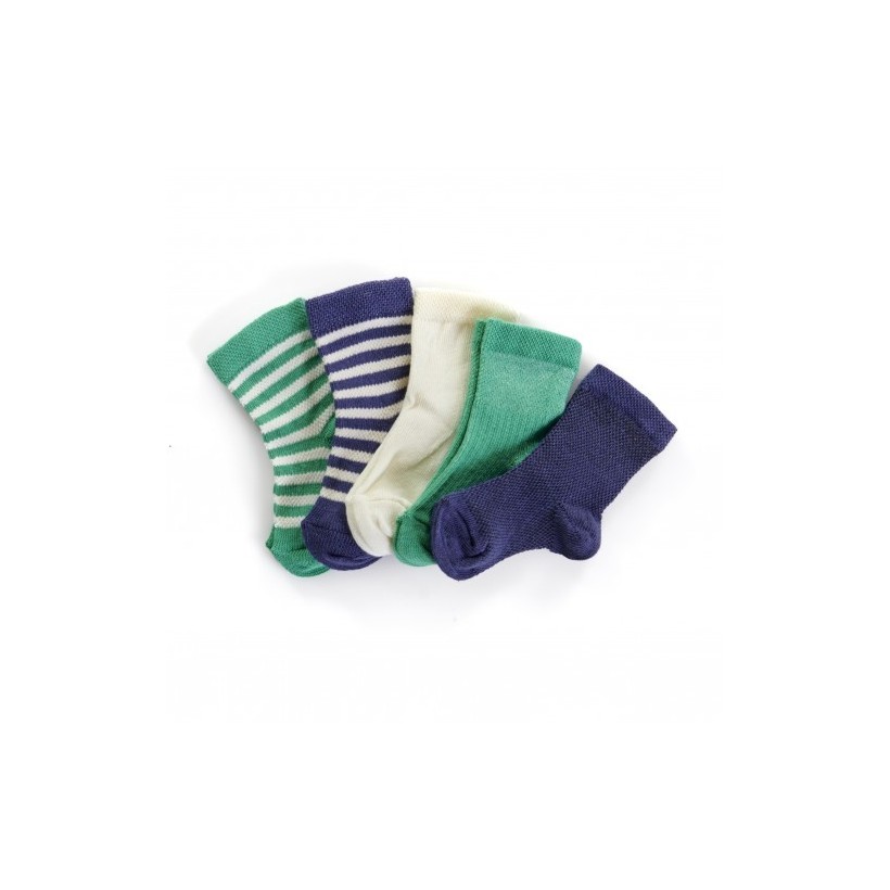 Lot de 5 paires de chaussettes bébé coton majoritaire marque DUB