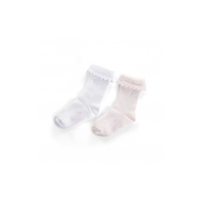 Lot de 2 paires de chaussettes maille fantaisie revers marque DUB