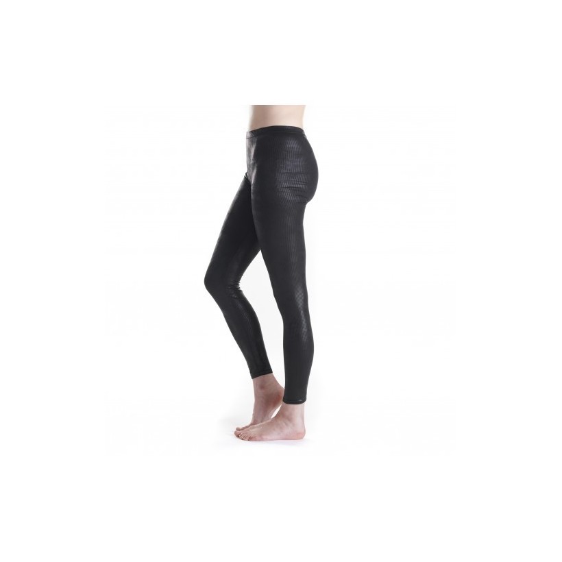 Leggings long à pois noir brillant femme