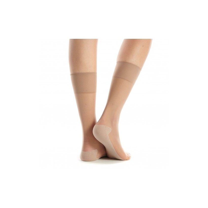 Mi-chaussette 30 deniers semelle coton marque Clio