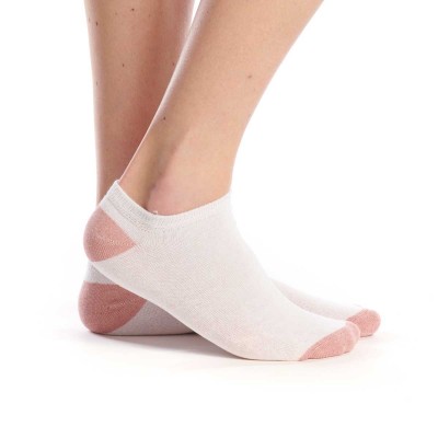 socquettes blanches Femme marque TORE talon pointe rose