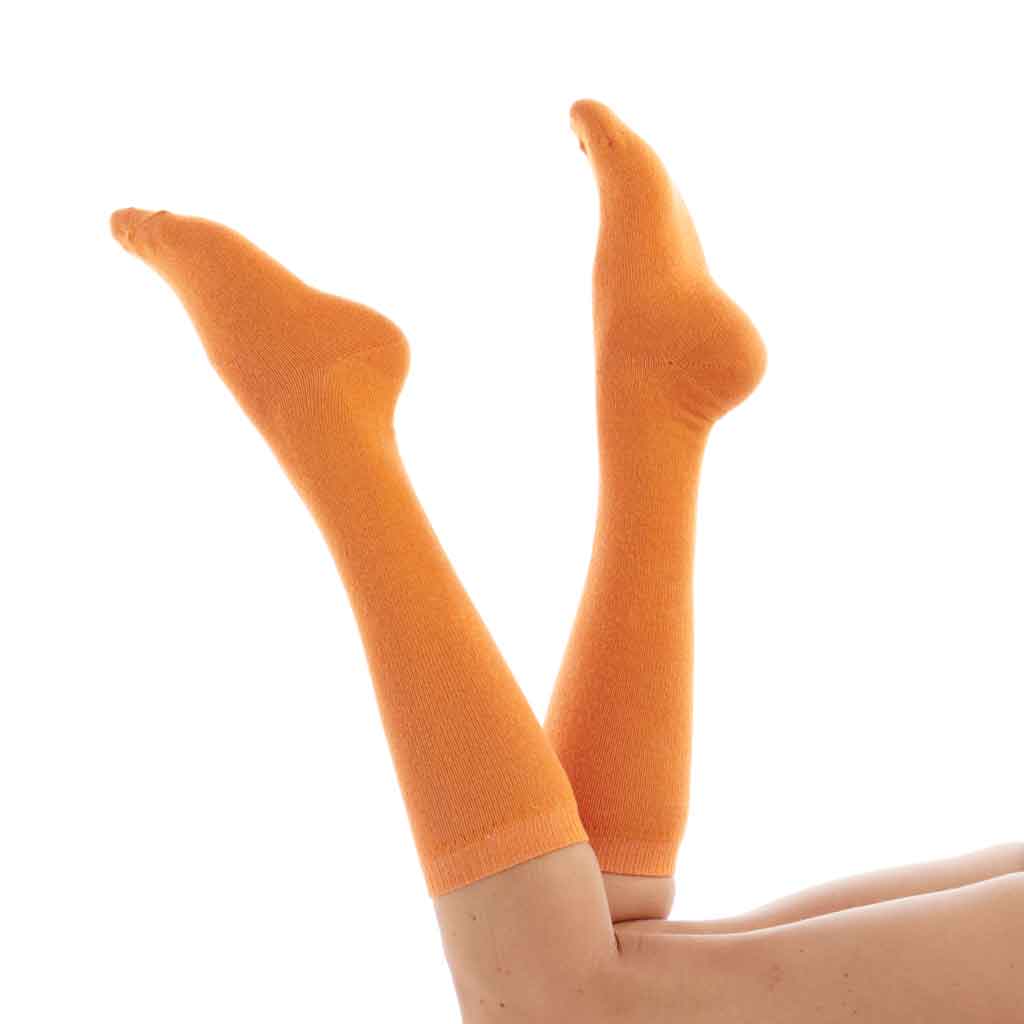 chaussette cachemire orange